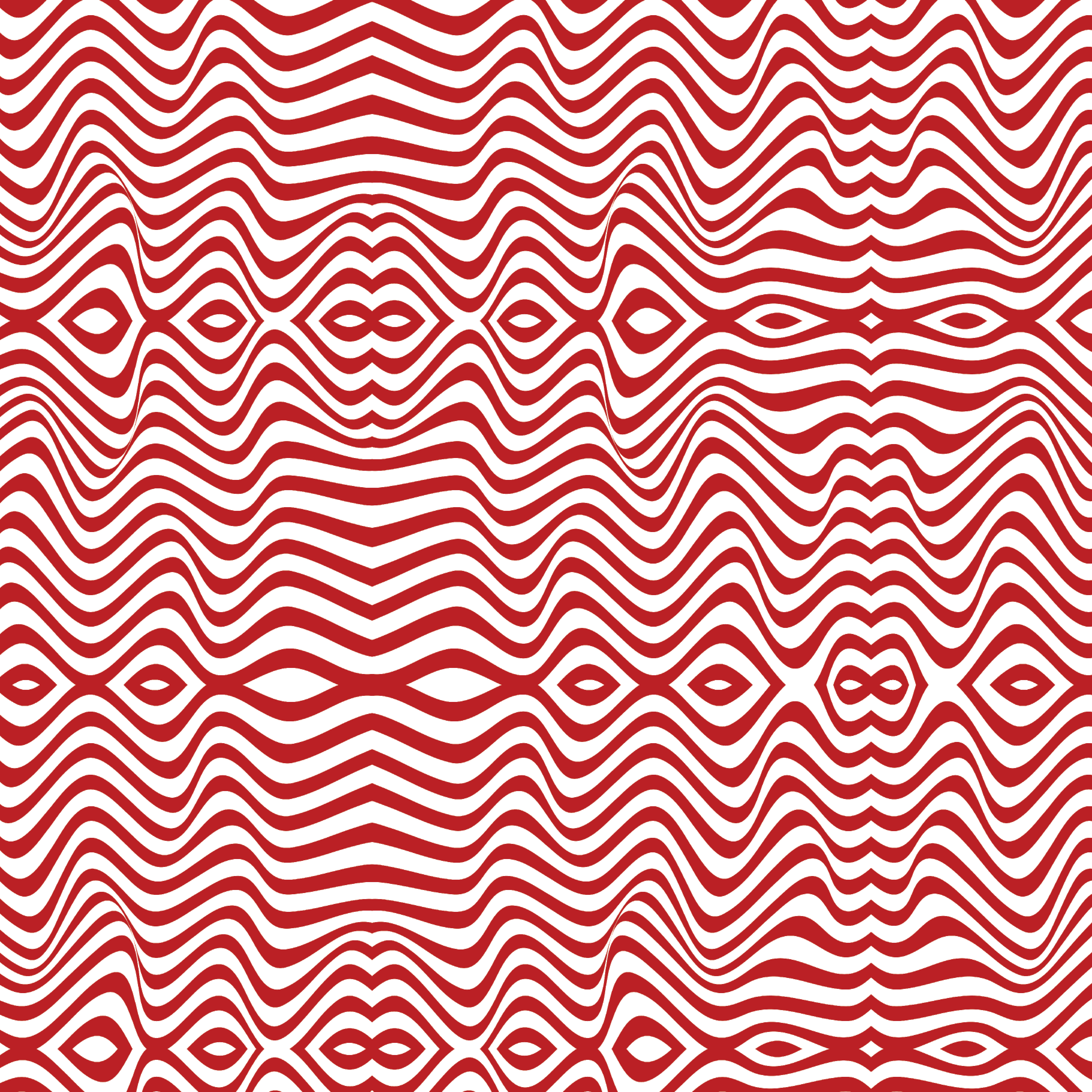 P1240 | Wavy Red Lines Pattern Acrylic Sheets - CMB Pattern Acrylic